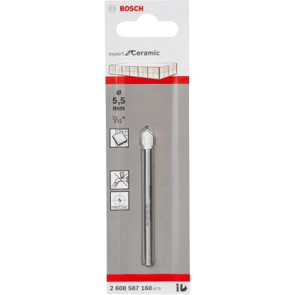Bosch Fliesenbohrer CYL-9 Ceramic 5,5 Mm X 70 Mm 2 Bosch Fliesenbohrer CYL-9 Ceramic 5,5 Mm X 70 Mm – Bild 2
