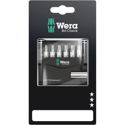 Wera Mini-Bit-Set Bit-Check 7 TX Universal 1 7-teilig 1 Wera Mini-Bit-Set Bit-Check 7 TX Universal 1 7-teilig