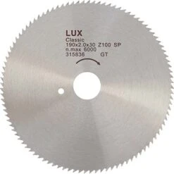 LUX Kreissägeblatt Holz Ø 190 Mm 100 Zähne