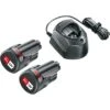 Bosch Akku-Set PBA 12 V/1,5 Ah Inkl. Ladegerät Und 2 Akkus